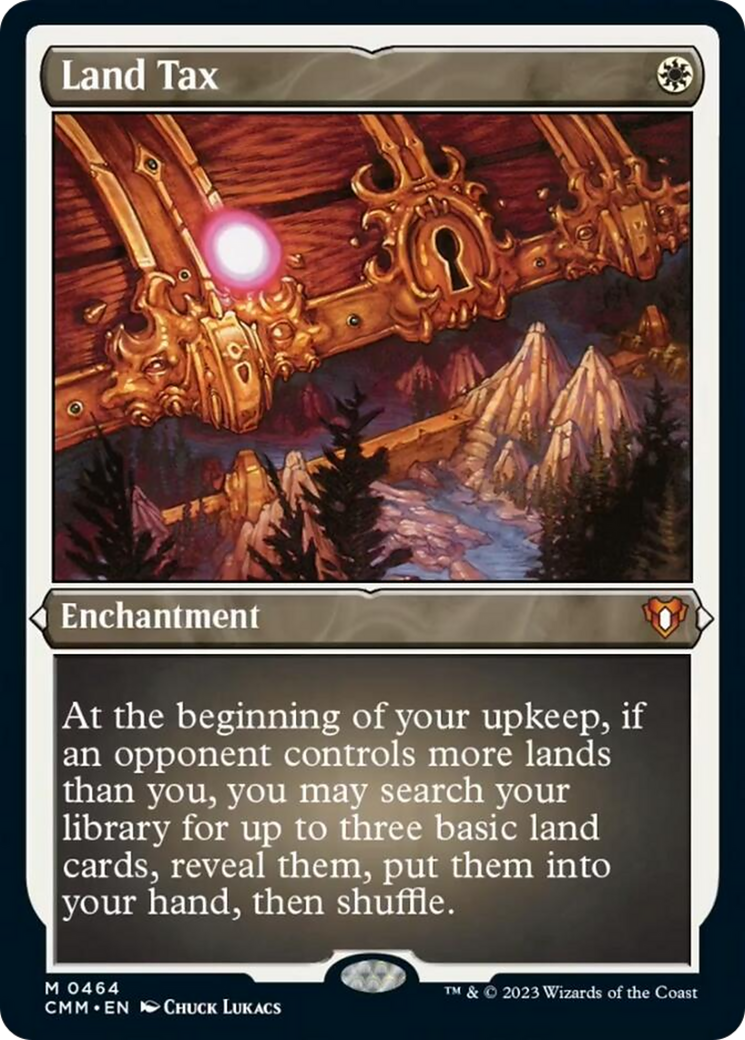 Land Tax (Foil Etched) [Commander Masters] | Jomio and Rueliete's Cards and Comics