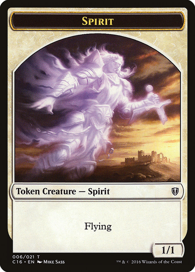 Spirit (006) // Bird (002) Double-Sided Token [Commander 2016 Tokens] | Jomio and Rueliete's Cards and Comics