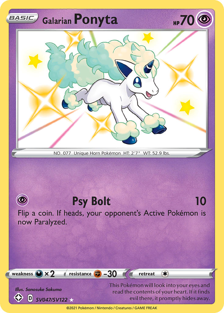 Galarian Ponyta (SV047/SV122) [Sword & Shield: Shining Fates] | Jomio and Rueliete's Cards and Comics