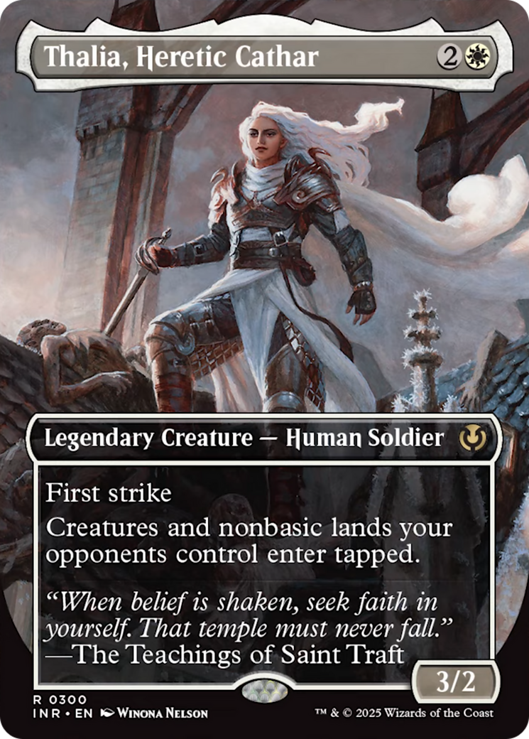 Thalia, Heretic Cathar (borderless) [Innistrad Remastered] | Jomio and Rueliete's Cards and Comics