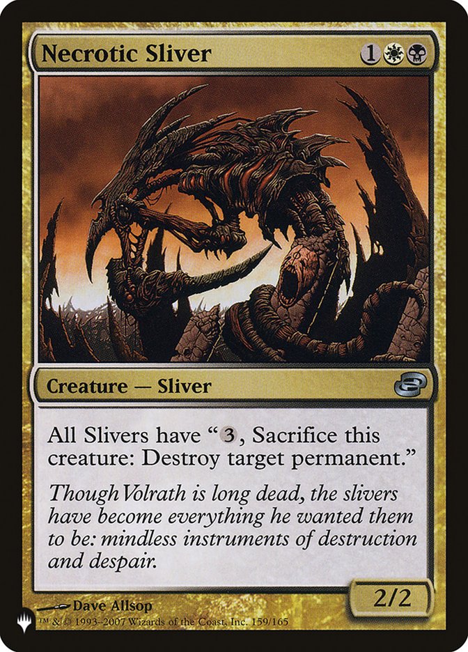 Necrotic Sliver [The List] | Jomio and Rueliete's Cards and Comics