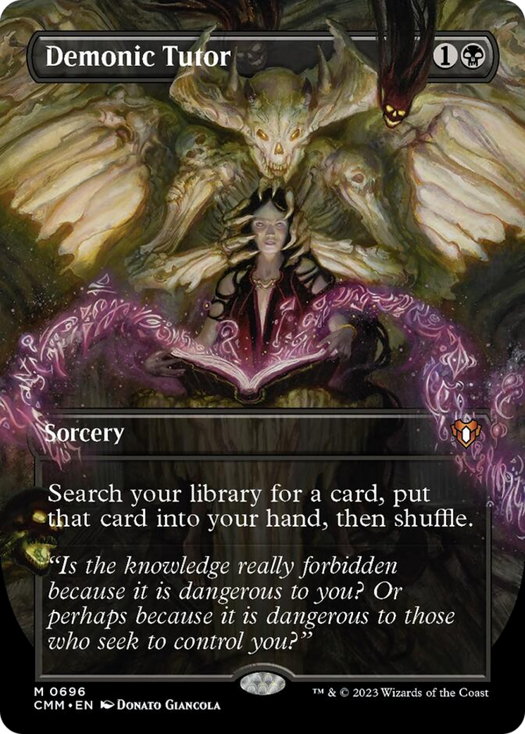 Demonic Tutor (Borderless Alternate Art) [Commander Masters] | Jomio and Rueliete's Cards and Comics