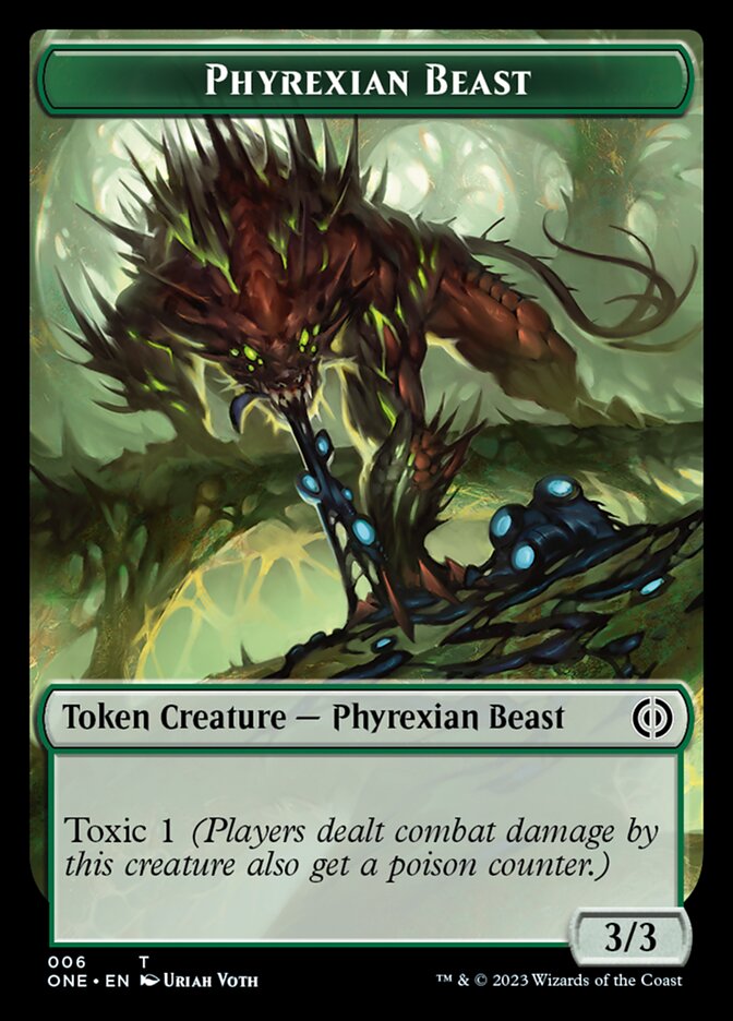 Phyrexian Mite (011) // Phyrexian Beast Double-Sided Token [Phyrexia: All Will Be One Tokens] | Jomio and Rueliete's Cards and Comics