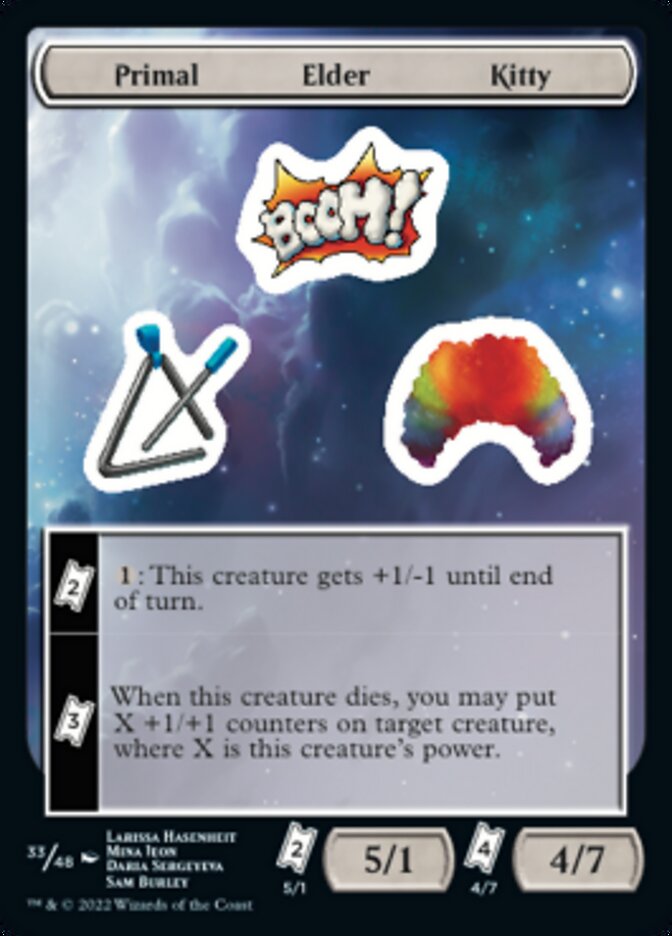 Primal Elder Kitty [Unfinity Stickers] | Jomio and Rueliete's Cards and Comics