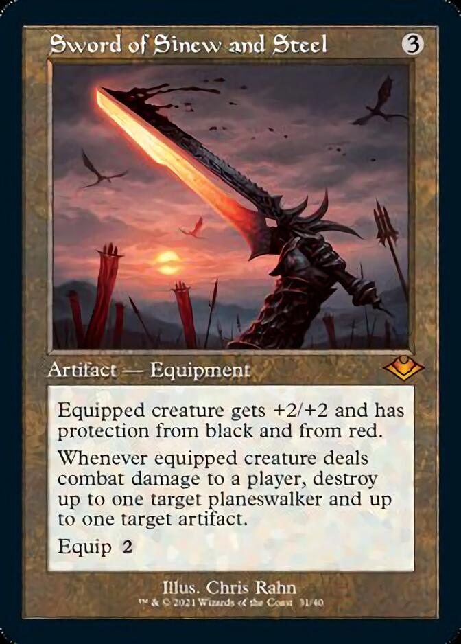 Sword of Sinew and Steel (Retro) [Modern Horizons] | Jomio and Rueliete's Cards and Comics