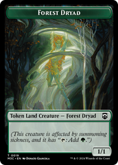 Forest Dryad // Boar Double-Sided Token [Modern Horizons 3 Commander Tokens] | Jomio and Rueliete's Cards and Comics