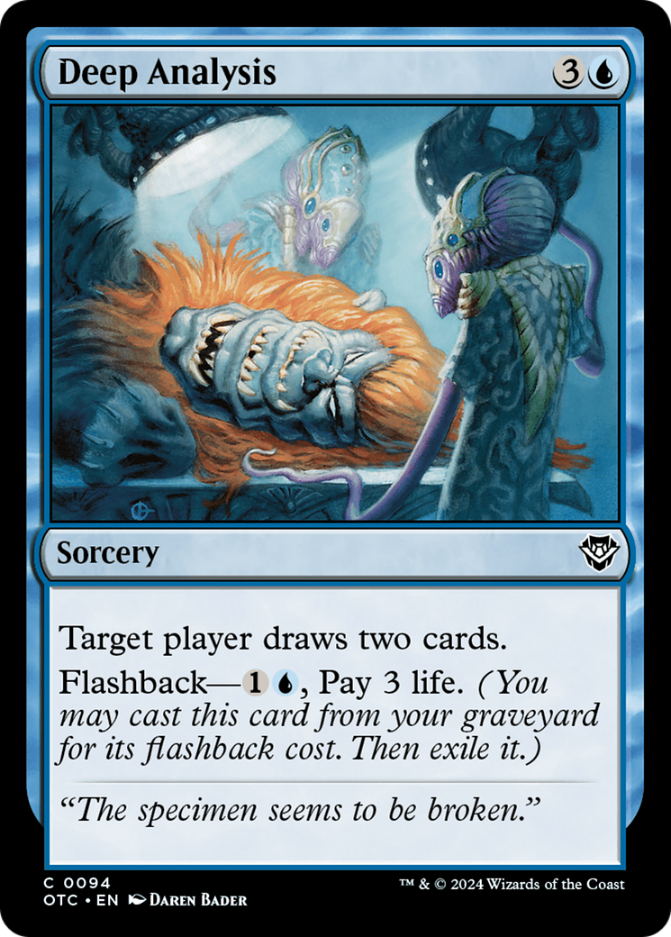 Deep Analysis [Outlaws of Thunder Junction Commander] | Jomio and Rueliete's Cards and Comics
