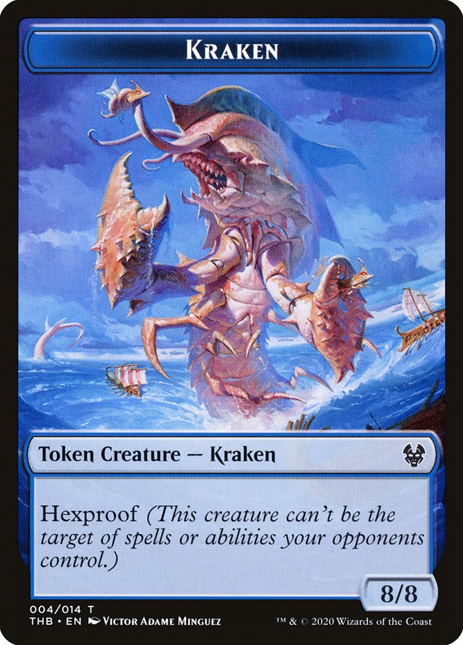 Human Soldier // Kraken Double-Sided Token [Theros Beyond Death Tokens] | Jomio and Rueliete's Cards and Comics