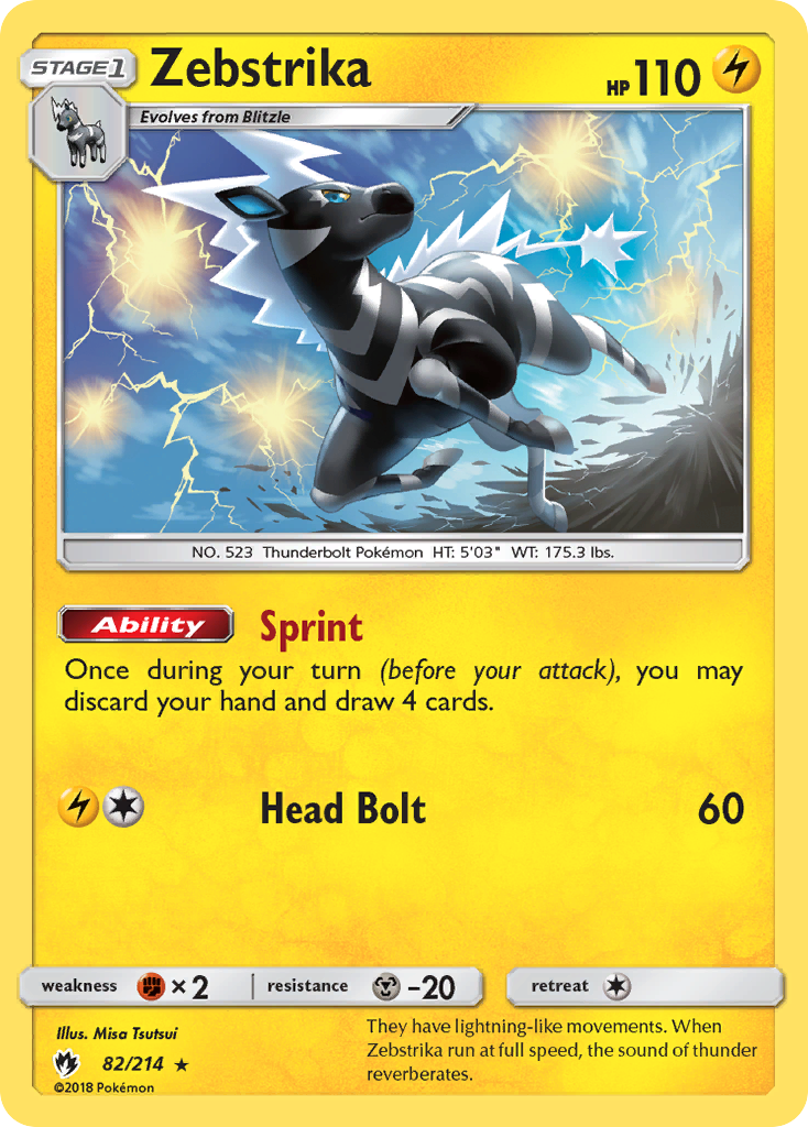 Zebstrika (82/214) [Sun & Moon: Lost Thunder] | Jomio and Rueliete's Cards and Comics