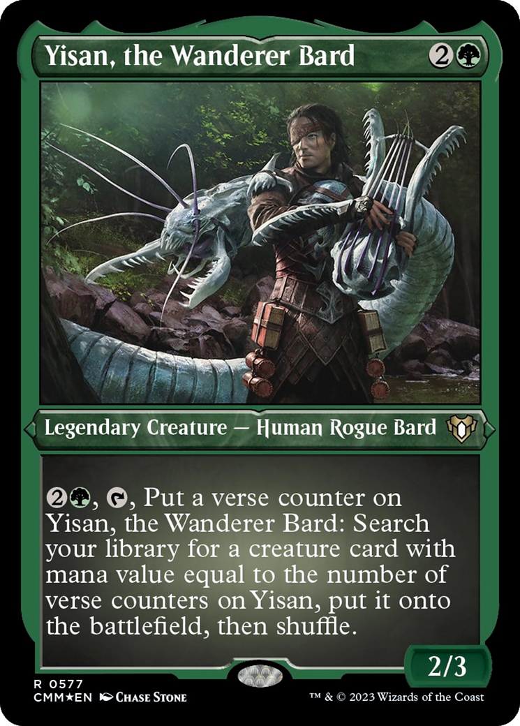 Yisan, the Wanderer Bard (Foil Etched) [Commander Masters] | Jomio and Rueliete's Cards and Comics