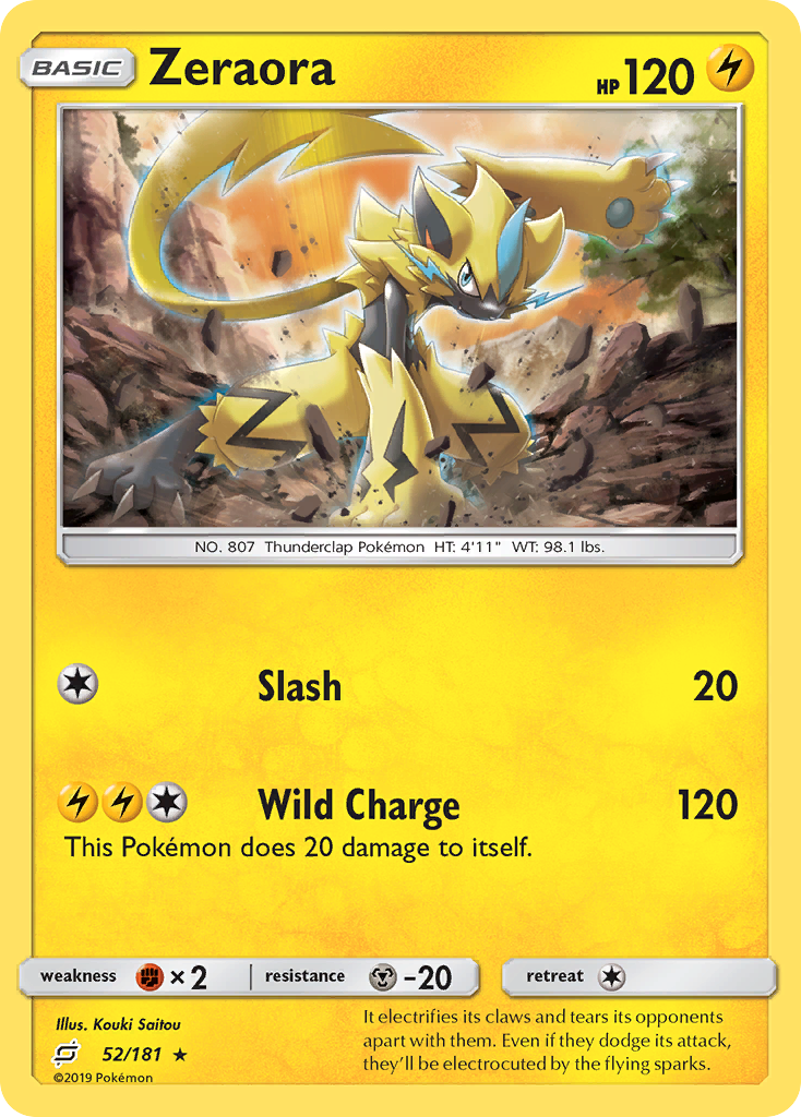 Zeraora (52/181) [Sun & Moon: Team Up] | Jomio and Rueliete's Cards and Comics