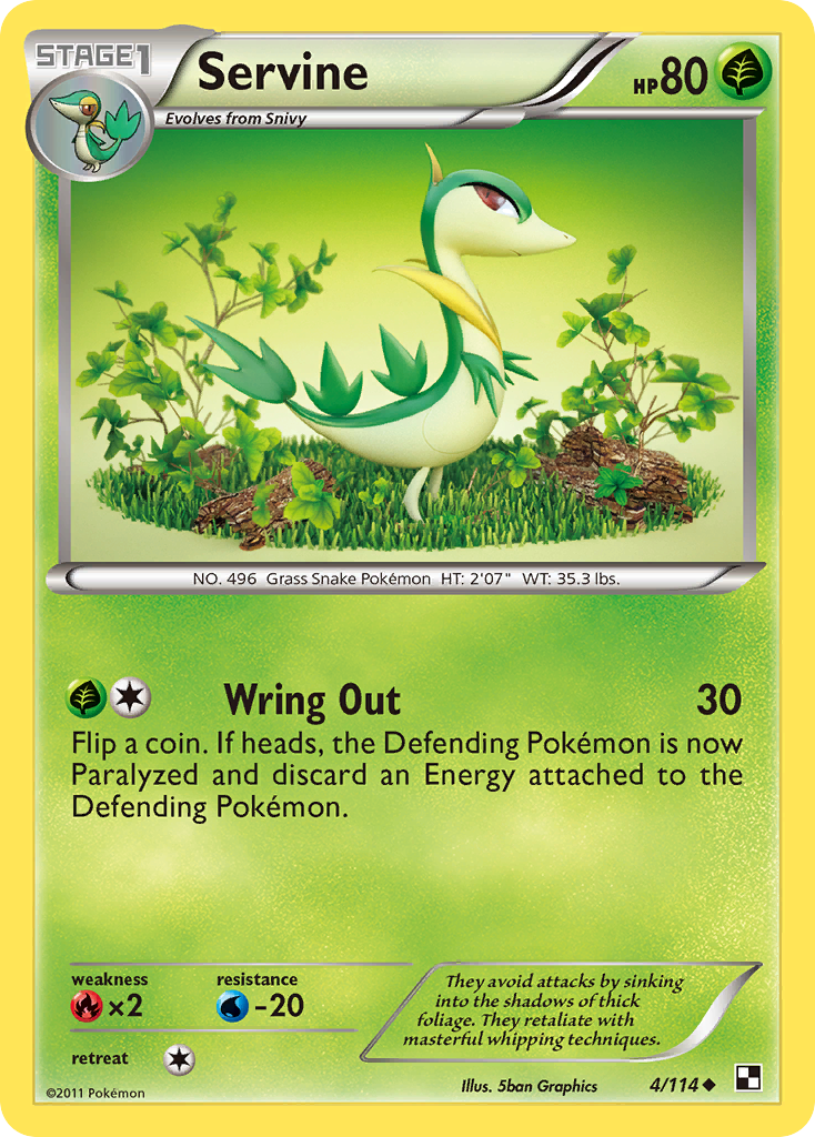 Servine (4/114) [Black & White: Base Set] | Jomio and Rueliete's Cards and Comics