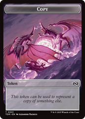 Copy // Dragon (0014) Double-Sided Token [Tarkir: Dragonstorm Commander Tokens] | Jomio and Rueliete's Cards and Comics