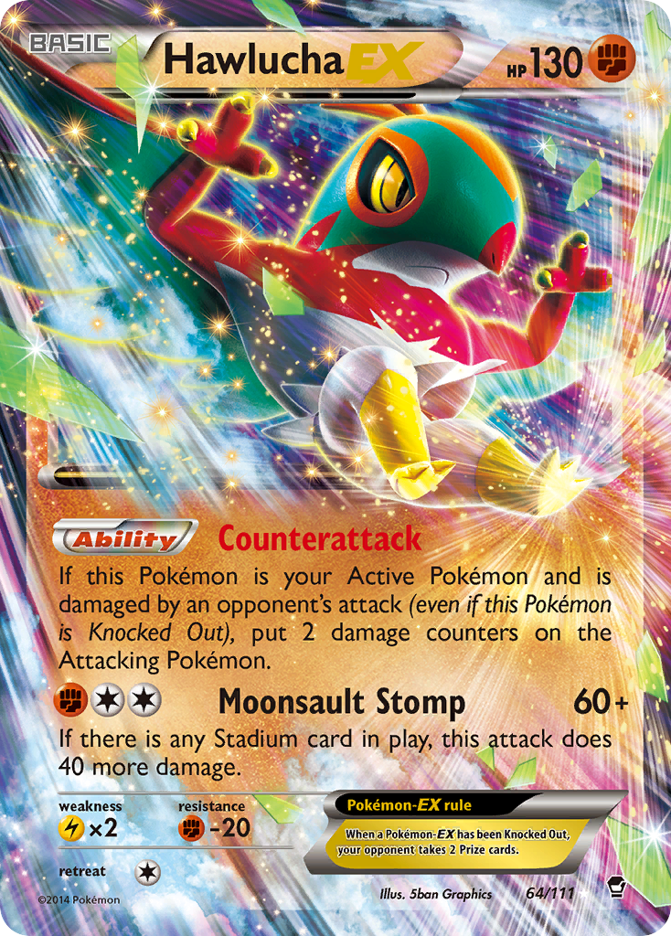 Hawlucha EX (64/111) [XY: Furious Fists] | Jomio and Rueliete's Cards and Comics