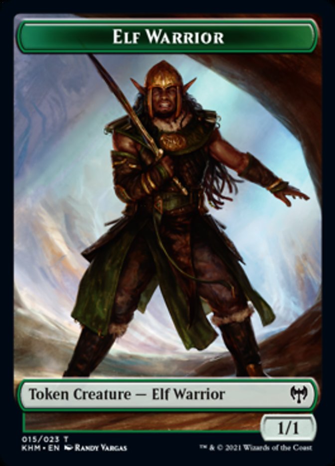 Elf Warrior Token [Kaldheim Tokens] | Jomio and Rueliete's Cards and Comics