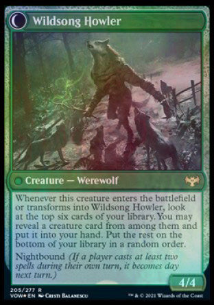 Howlpack Piper // Wildsong Howler [Innistrad: Crimson Vow Prerelease Promos] | Jomio and Rueliete's Cards and Comics