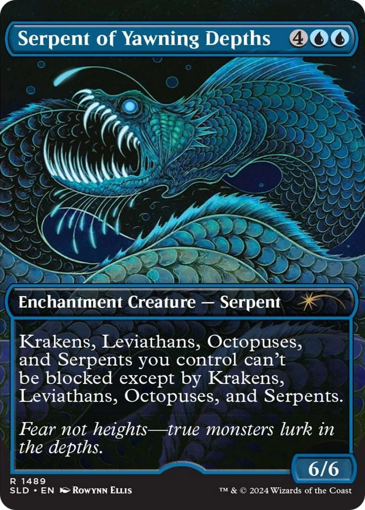 Serpent of Yawning Depths (Rainbow Foil) [Secret Lair Drop Series] | Jomio and Rueliete's Cards and Comics