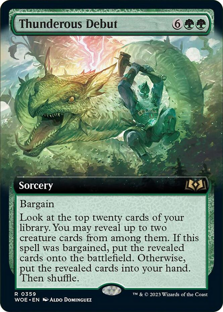 Thunderous Debut (Extended Art) [Wilds of Eldraine] | Jomio and Rueliete's Cards and Comics