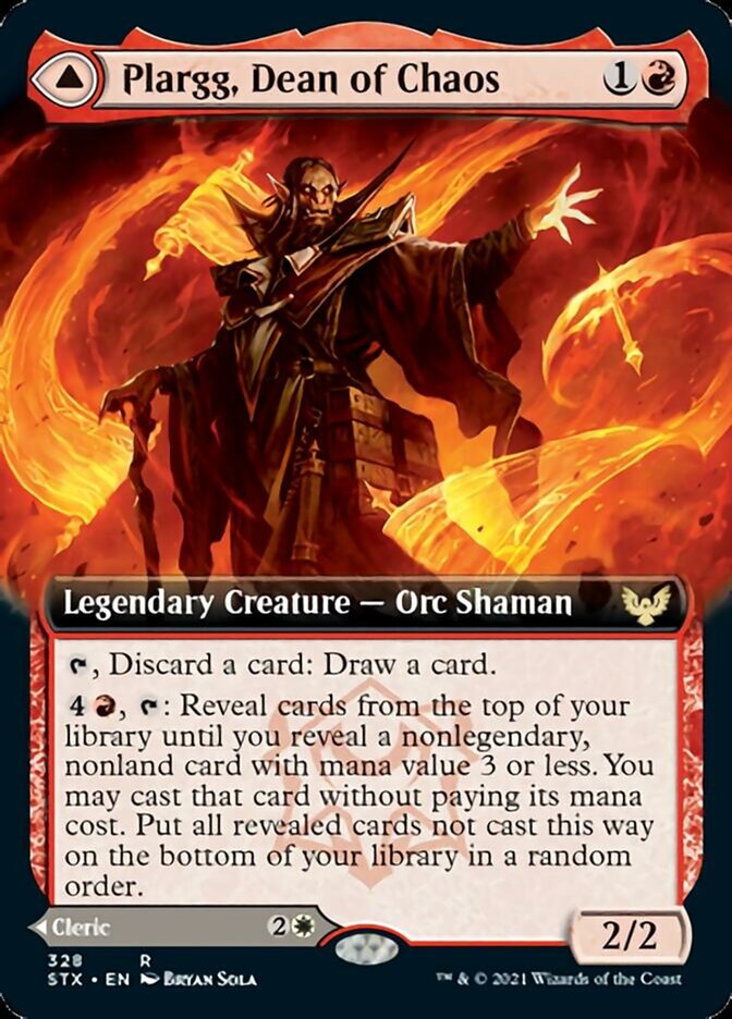 Plargg, Dean of Chaos // Augusta, Dean of Order (Extended Art) [Strixhaven: School of Mages] | Jomio and Rueliete's Cards and Comics