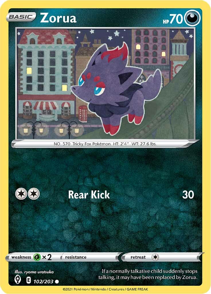 Zorua (102/203) [Sword & Shield: Evolving Skies] | Jomio and Rueliete's Cards and Comics