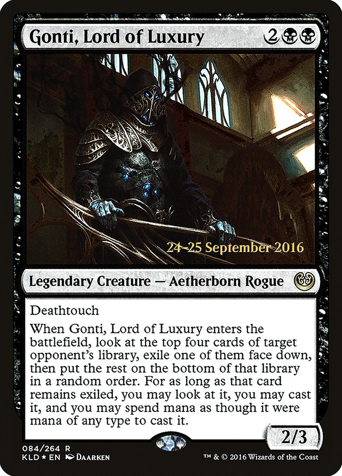 Gonti, Lord of Luxury [Kaladesh Prerelease Promos] | Jomio and Rueliete's Cards and Comics