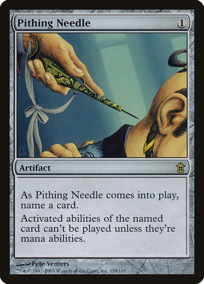 Pithing Needle [Saviors of Kamigawa] | Jomio and Rueliete's Cards and Comics