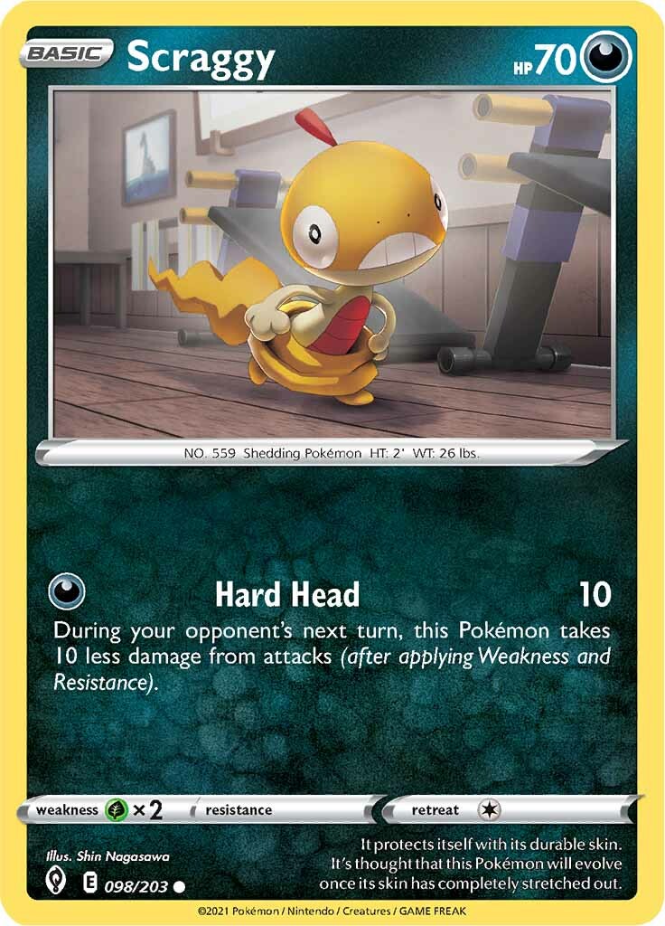 Scraggy (098/203) [Sword & Shield: Evolving Skies] | Jomio and Rueliete's Cards and Comics