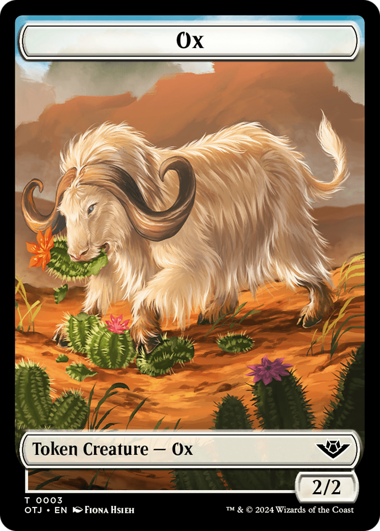 Zombie // Ox Warrior Double-Sided Token [Outlaws of Thunder Junction Commander Tokens] | Jomio and Rueliete's Cards and Comics