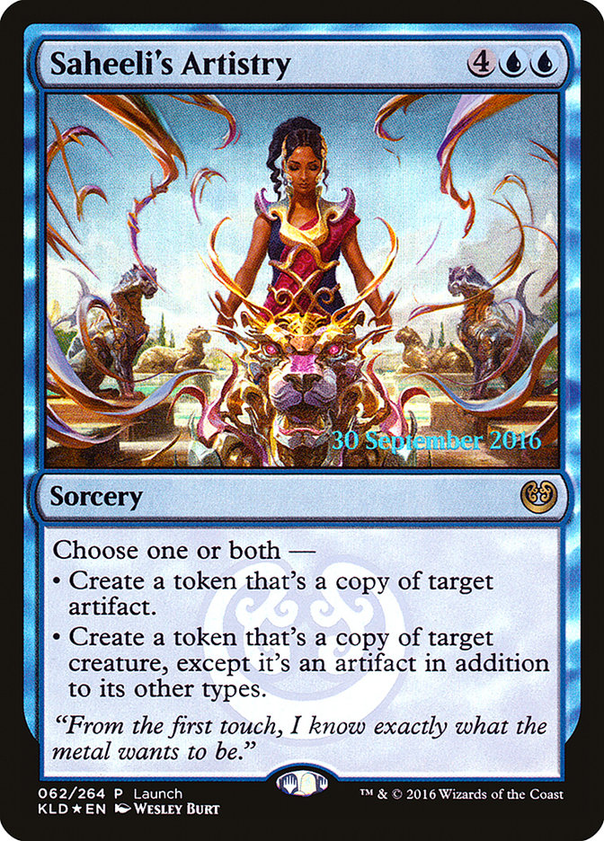 Saheeli's Artistry (Launch) [Kaladesh Promos] | Jomio and Rueliete's Cards and Comics