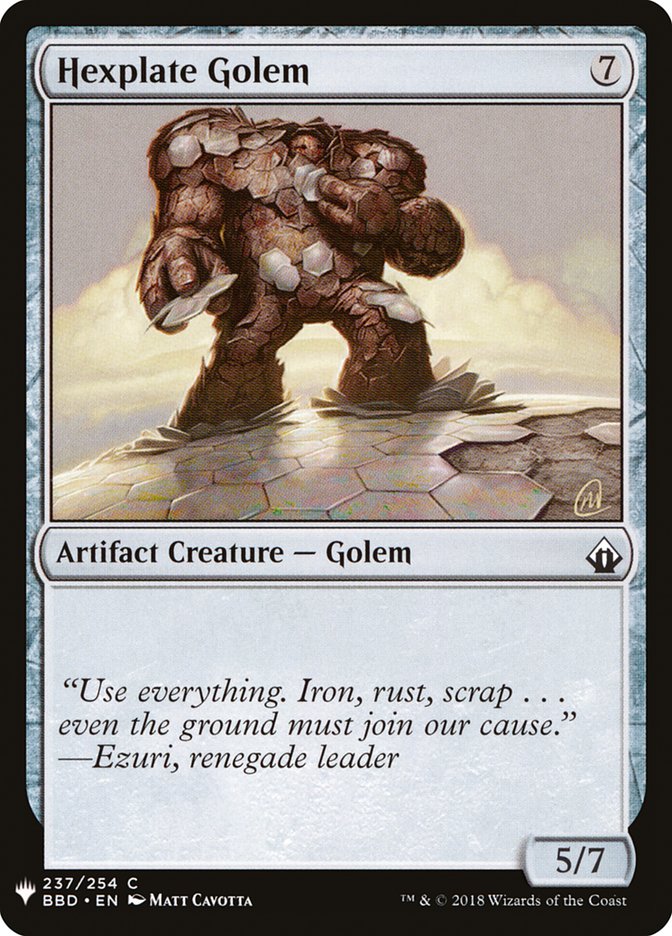 Hexplate Golem [Mystery Booster] | Jomio and Rueliete's Cards and Comics