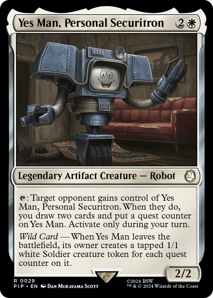 Yes Man, Personal Securitron [Fallout] | Jomio and Rueliete's Cards and Comics