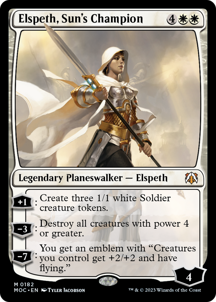 Elspeth, Sun's Champion [March of the Machine Commander] | Jomio and Rueliete's Cards and Comics