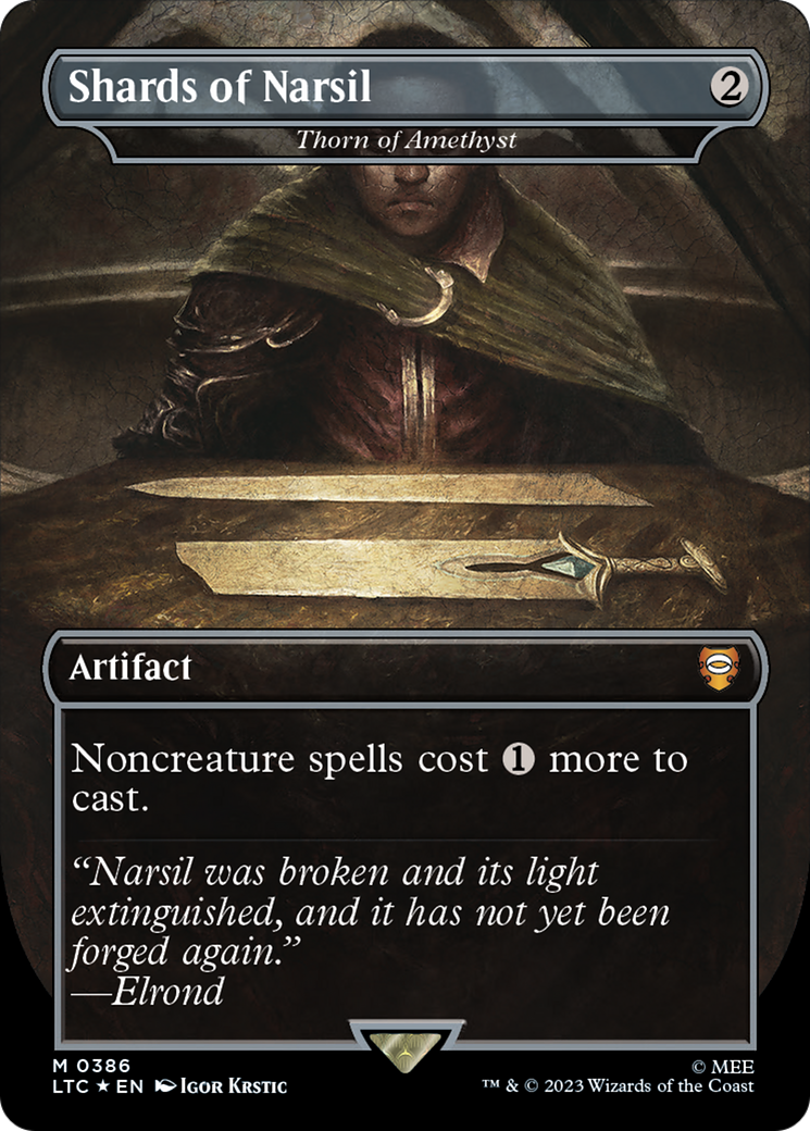 Shards of Narsil - Thorn of Amethyst (Surge Foil Realms and Relics) [The Lord of the Rings: Tales of Middle-Earth Commander] | Jomio and Rueliete's Cards and Comics