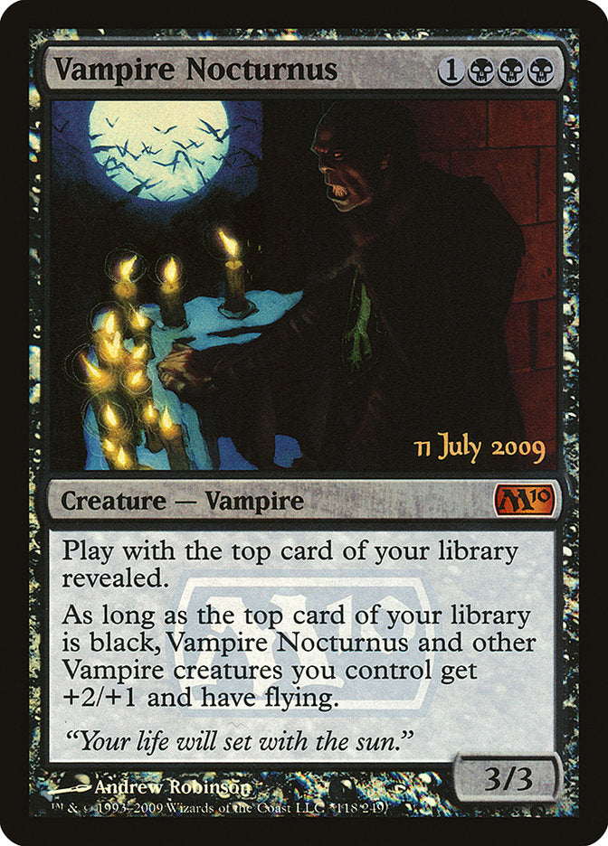 Vampire Nocturnus [Magic 2010 Prerelease Promos] | Jomio and Rueliete's Cards and Comics