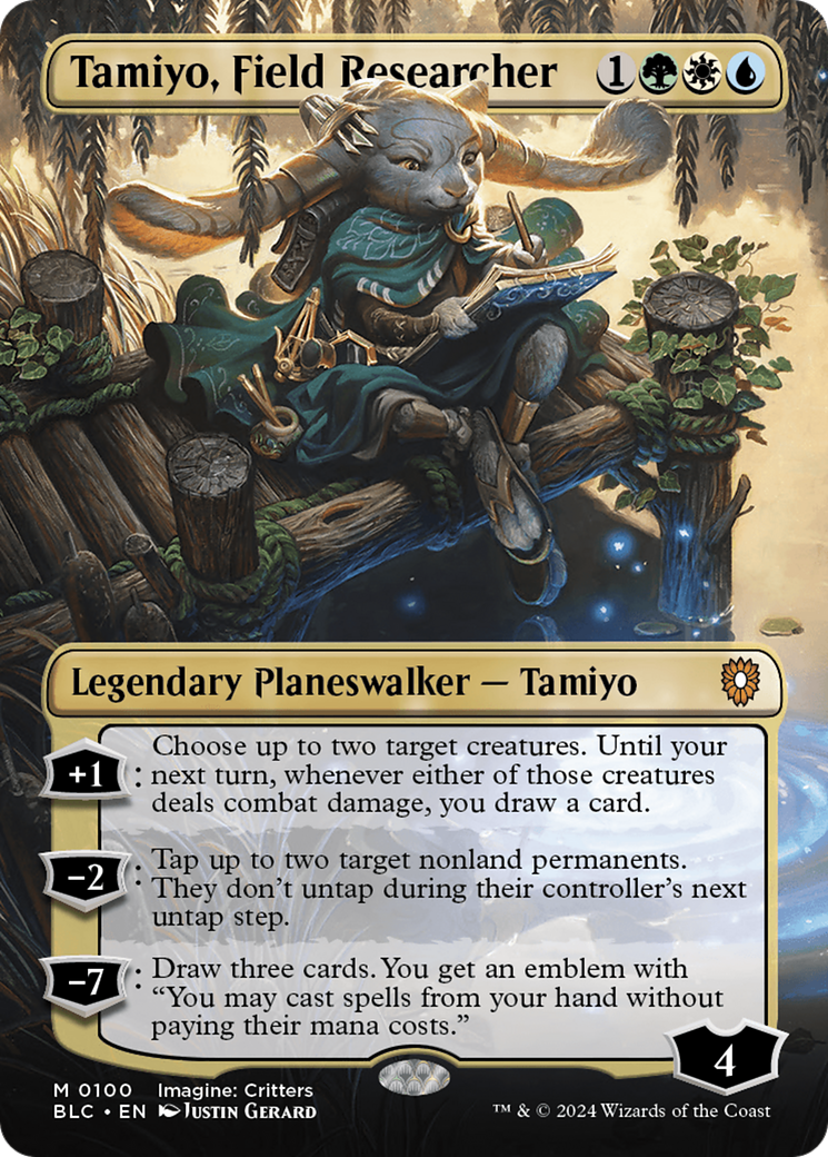Tamiyo, Field Researcher (Borderless) [Bloomburrow Commander] | Jomio and Rueliete's Cards and Comics