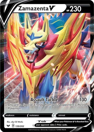 Zamazenta V (139/202) (Jumbo Card) [Sword & Shield: Base Set] | Jomio and Rueliete's Cards and Comics