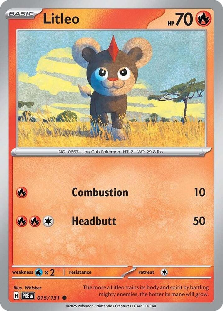 Litleo (015/131) [Scarlet & Violet: Prismatic Evolutions] | Jomio and Rueliete's Cards and Comics