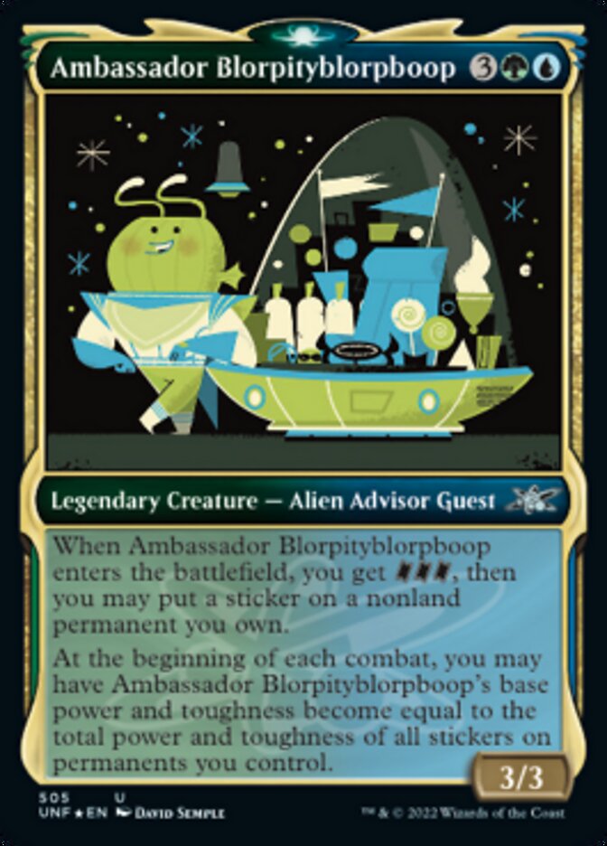 Ambassador Blorpityblorpboop (Showcase) (Galaxy Foil) [Unfinity] | Jomio and Rueliete's Cards and Comics