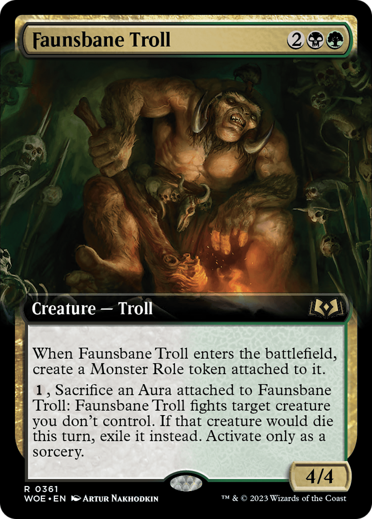 Faunsbane Troll (Extended Art) [Wilds of Eldraine] | Jomio and Rueliete's Cards and Comics