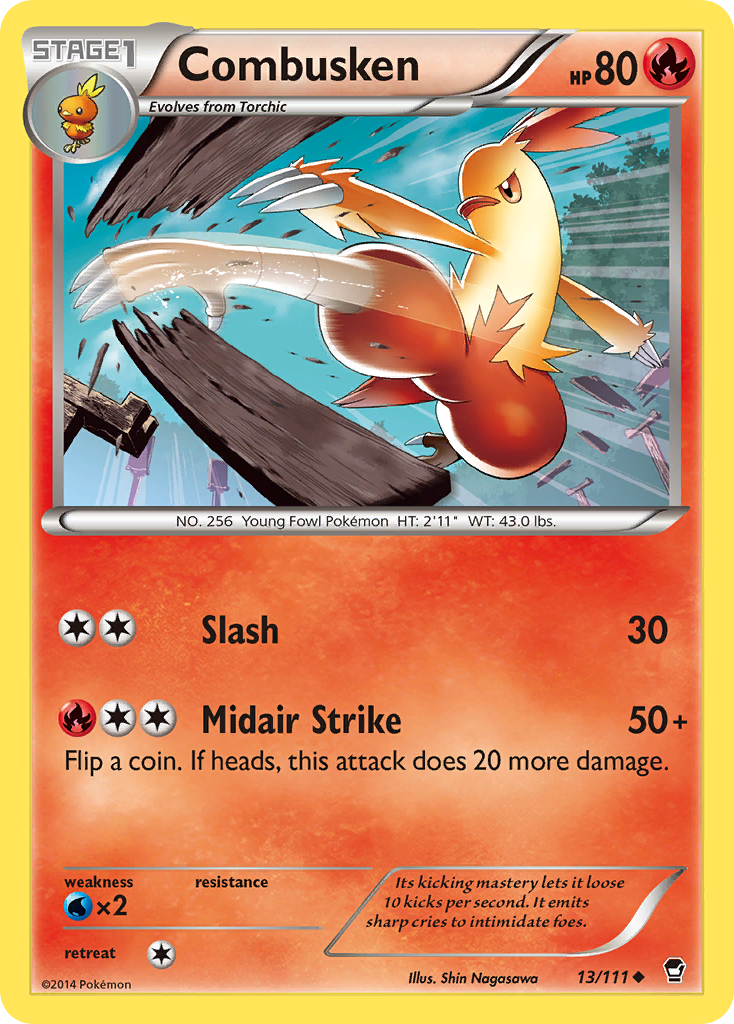 Combusken (13/111) [XY: Furious Fists] | Jomio and Rueliete's Cards and Comics