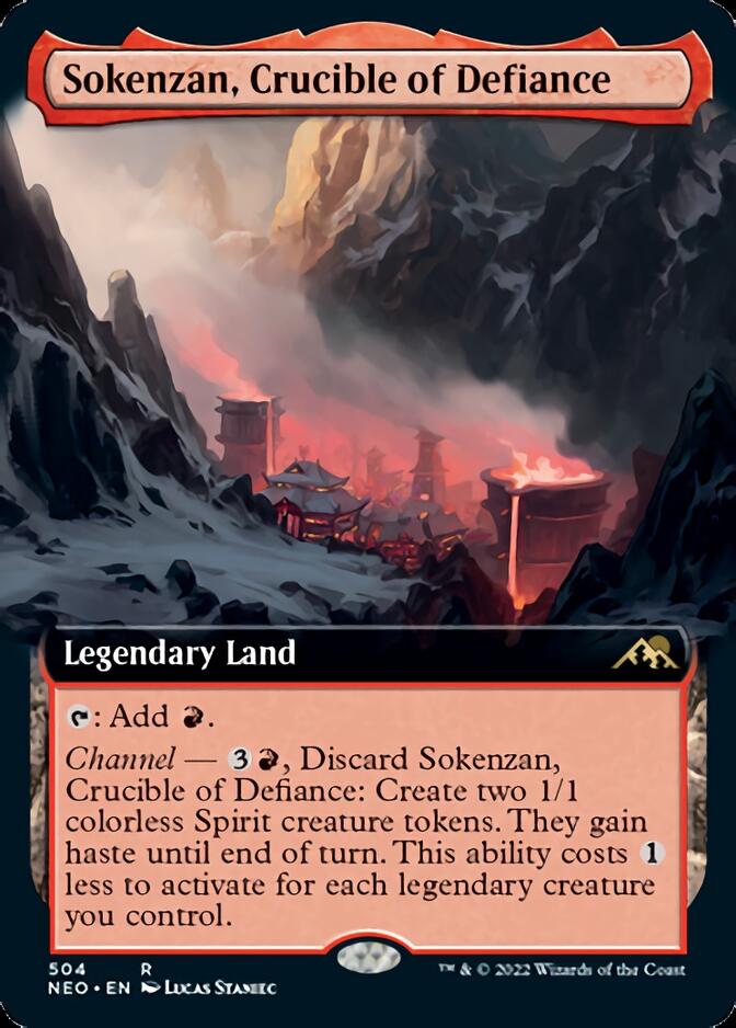Sokenzan, Crucible of Defiance (Extended Art) [Kamigawa: Neon Dynasty] | Jomio and Rueliete's Cards and Comics