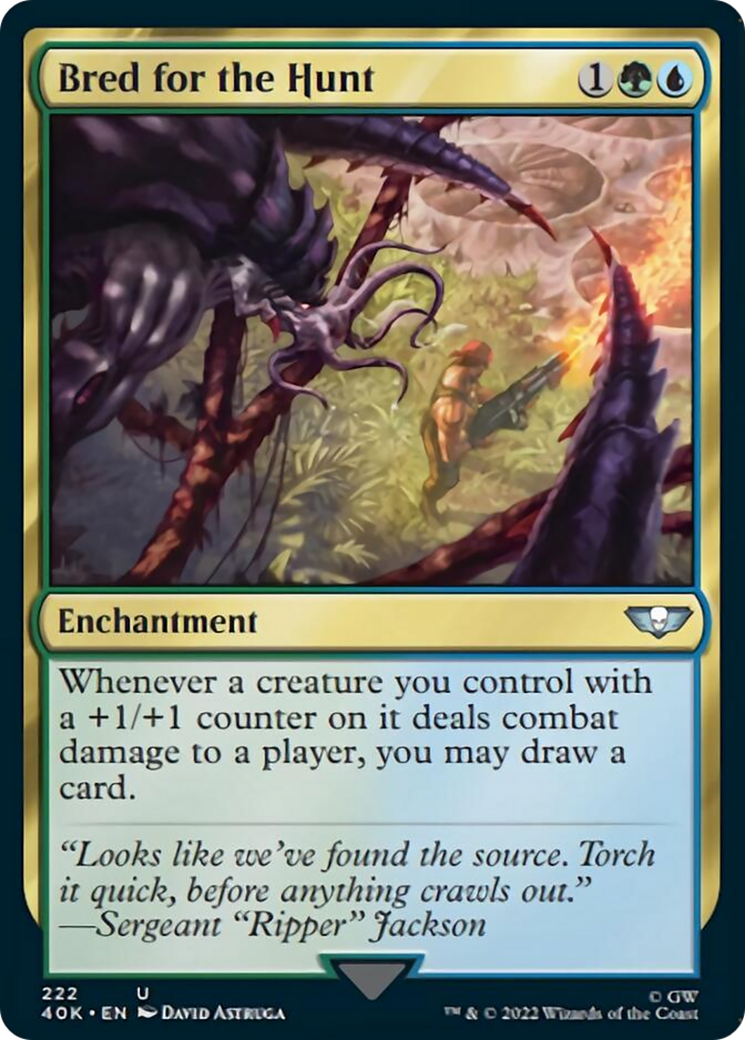 Bred for the Hunt (Surge Foil) [Warhammer 40,000] | Jomio and Rueliete's Cards and Comics