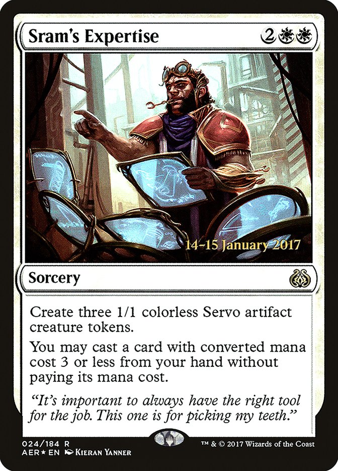 Sram's Expertise [Aether Revolt Prerelease Promos] | Jomio and Rueliete's Cards and Comics