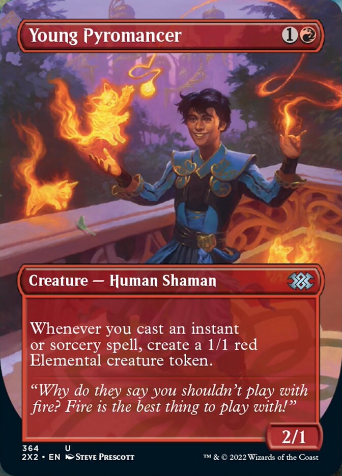 Young Pyromancer (Borderless Alternate Art) [Double Masters 2022] | Jomio and Rueliete's Cards and Comics