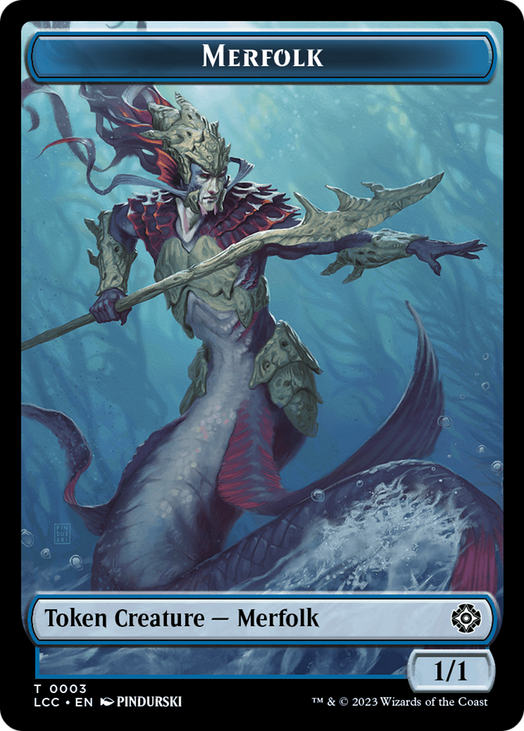 Bird // Merfolk (0003) Double-Sided Token [The Lost Caverns of Ixalan Commander Tokens] | Jomio and Rueliete's Cards and Comics