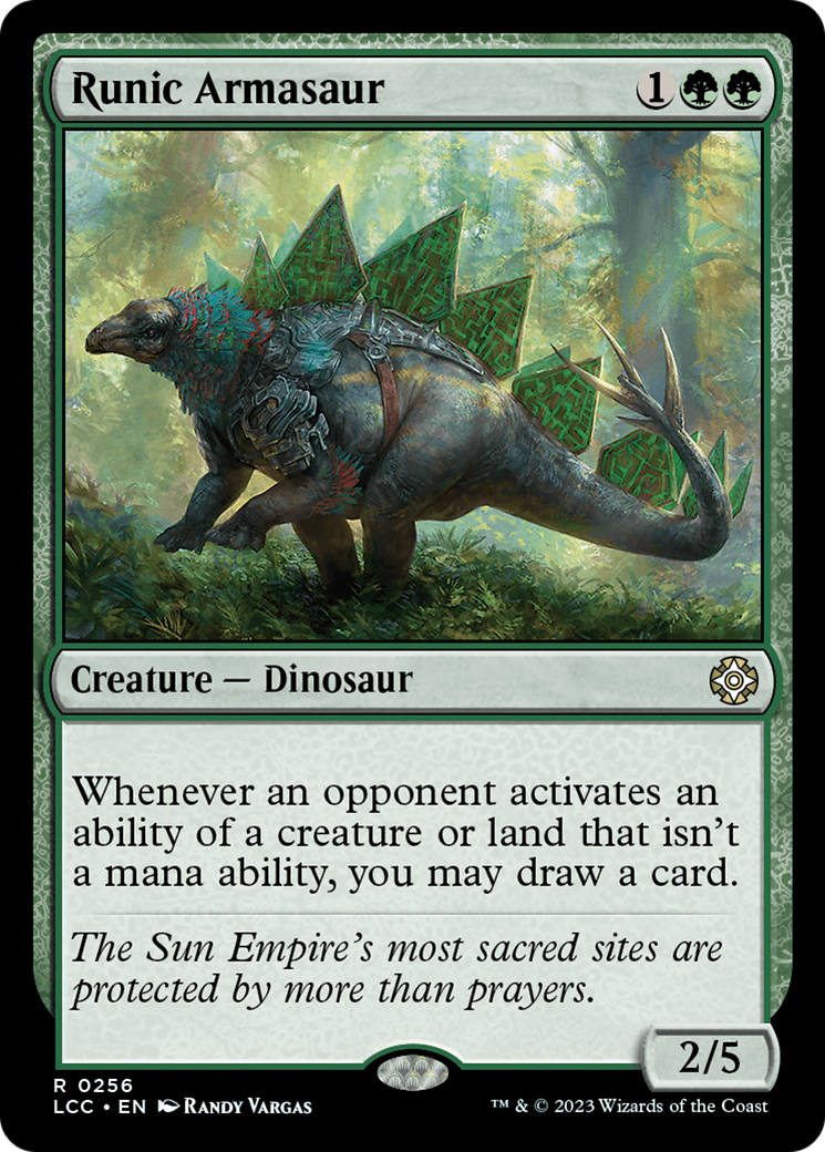 Runic Armasaur [The Lost Caverns of Ixalan Commander] | Jomio and Rueliete's Cards and Comics
