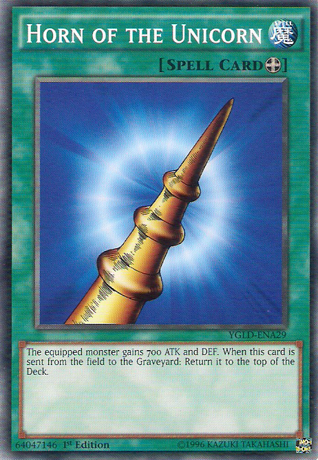 Horn of the Unicorn [YGLD-ENA29] Common | Jomio and Rueliete's Cards and Comics
