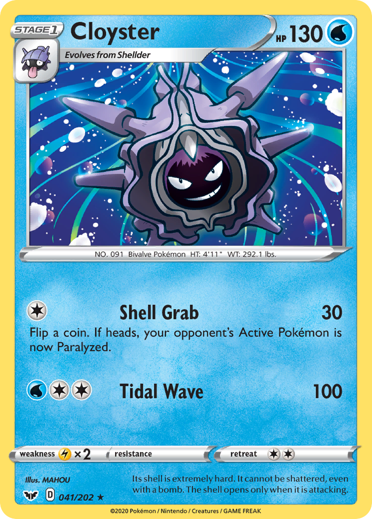 Cloyster (041/202) [Sword & Shield: Base Set] | Jomio and Rueliete's Cards and Comics