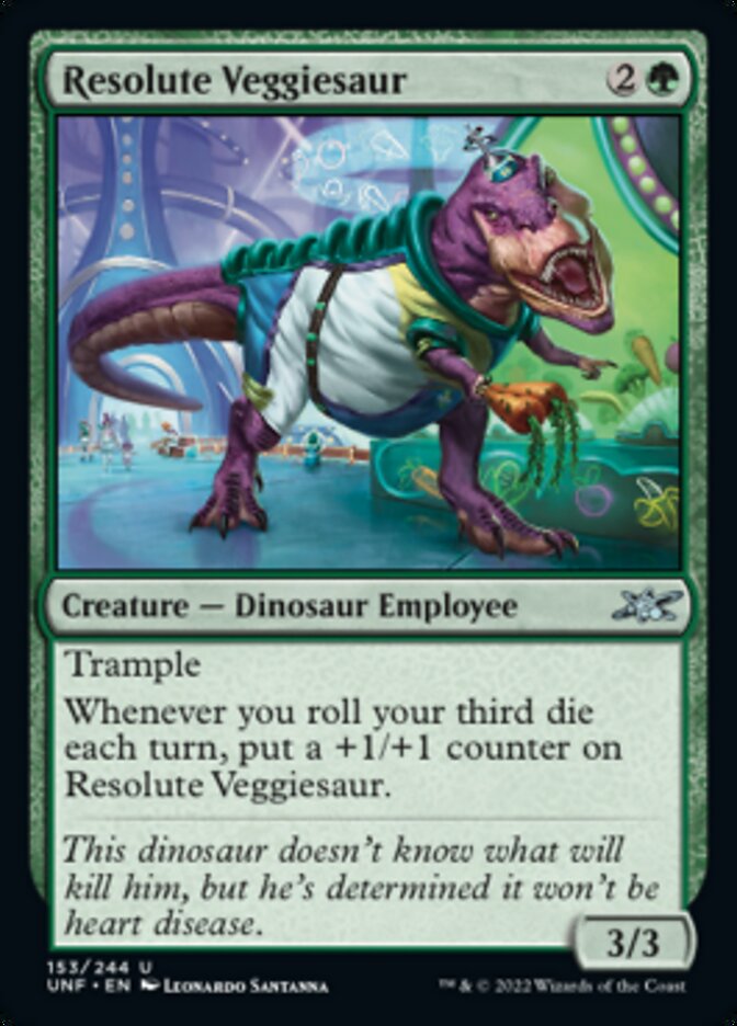 Resolute Veggiesaur [Unfinity] | Jomio and Rueliete's Cards and Comics