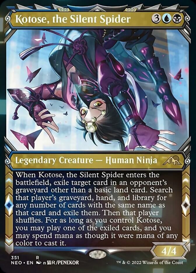 Kotose, the Silent Spider (Showcase Ninja) [Kamigawa: Neon Dynasty] | Jomio and Rueliete's Cards and Comics
